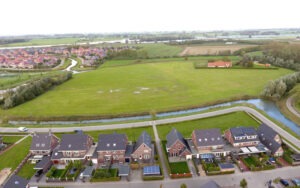 vogelvlucht van te verkavelen terrein